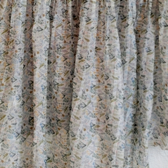 BABYDOLL Mod-O-Doc Mini Dress Sheer Back Floral Contrast Boho Festival Tunic - Picture 4 of 10